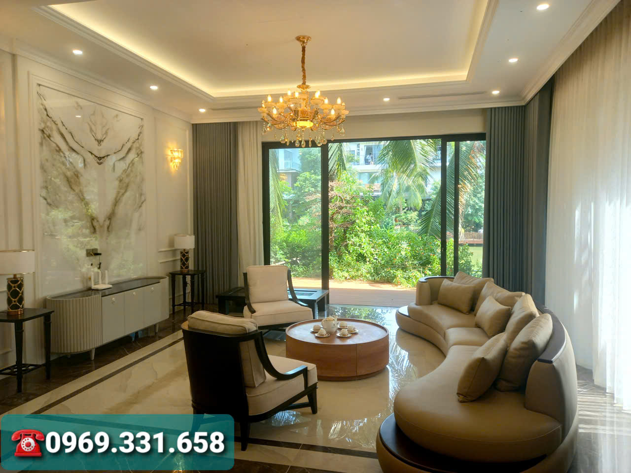 Cho thuê Biệt thự 300m2,6 phòng ngủ, full đồ đẹp bên khu Đảo the island Ecopark 1