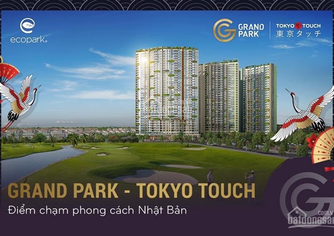 Cho thuê căn hộ Studio giá rẻ tại tòa ​Grand Park ​Tokyo Touch, KĐT Ecopark, đủ đồ, vào ở ngay